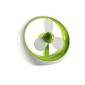 BestOfferBuy USB + Battery-powered fan blades 3 Green (household goods)