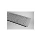 Aluminum ventilation grille web plate heater cover silver anodized 150mm x 1000mm