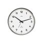Dugena - 4277414 - gray wall clock - White dial - Quartz - Analogue - controlled Radio (Watch)