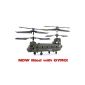 Airforce dual military rotor Chinook 3 Channel Radio controlled transport helicopter with advanced control stabilization (Toy)