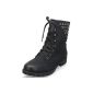 MQ23 ladies comfortable lace - boots with chunky heel MQ1350 (Textiles)
