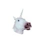 PARA white unicorn head mask face rubber latex fake fur Cosplay Costume (Toys)