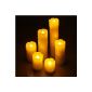 55047-6 LED pillar candles REAL candles candles STUMPEN - CANDLE IN WHITE (household goods)