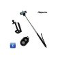 New Design Leapcama (TM) Bluetooth Self Portrait Monopod Selfie Stick With Phone Holder For Samsung Galaxy S3 S4 Note 3 Note 4 iPhone 4 / 4s 5 / 5s / 5c Blackberry With Bluetooth Wireless Remote Camera Shutter (421A-02PH-BR) (Accessories Cordless Phone)