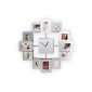 Clock silver with 12 picture frames (household goods)