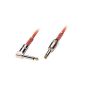 6003 Lindy Audio Cable mono jack 6.3 mm / 1 m 2 angled connector Red (Electronics)