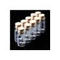 24x Glasfl? Vials / Mini glass bottle bottled bottles bung about 7ml (Personal Care)