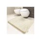 Bath mat beige | Oeko-Tex 100 certified and washable | very soft fur | several sizes to choose from - 50x60cm