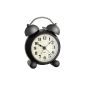 Basic Clock 601 014 Nostalgia alarm clock, electronic in brown sweep plant (Electronics)