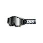 100% motocross goggles The Racecraft Abyss Black, Silver - mirror unit size