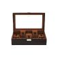 Friedrich leather watch box for 10 watches brown (clock)