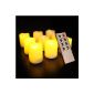Frostfire Mooncandles - 9 Indoor and Outdoor Votive Candles with Remote Control & Timer (Batteries Included) (Kitchen)