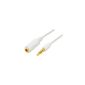 iPOD jack extension, 4-pin, 3.5mm male / female, white, gold plated contacts, 0.5m (Electronics)