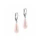 Earrings / Earrings with pink freshwater pearls, sterling silver (jewelery)