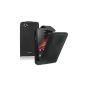 Black Leather Case Cover Sony Xperia L (S36H / C2104 / C2105) - Flip Case Cover + 2 Screen Protector (Wireless Phone Accessory)