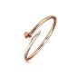 Findout ladies 14K rose gold plated titanium steel nails bracelets for women girls (f1391) (Jewelry)