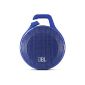 JBL clip ultra-portable mini bluetooth speaker with rechargeable Li-Ion battery and integrated carabiner blue (Electronics)