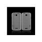 Ebest - Smart Phone TPU Silicone Case for HTC One X One XL Pattern Argyle - light box in the dark - Clear White (Electronics)