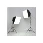 amzdeal® 50x70cm Softbox Photo Studio Studio lamp 2x135W lamp Photo Studio Set Daylight Lamp Tripod (Electronics)