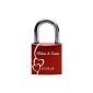 Love Lock red with individual one-sided engraving (Misc.)