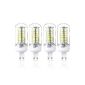 Bingsale 4-pack G9 LED lamp 7W (48 x 5050 SMD LEDs) LED bulbs - 360 ° beam energy saving lamp (cool white)