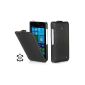 Goodstyle UltraSlim Case Leather Case for Nokia Lumia 630, Black (Wireless Phone Accessory)