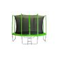 SixBros.  Sixjump 4.00 M trampoline green garden Certified by Intertek / GS | Safety net | Ladder | Protection cover - CST400 / L1756