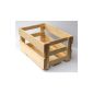 Wine boxes wooden box Dekokiste natural untreated surface shelf 46 x 31 x 25 cm (household goods)