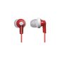 Panasonic RP-HJE120E1R In-Ear Headphones (3.5mm jack) red (Personal Computers)