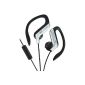 JVC Sports earhook earphones with remote and microphone Silver (Electronics)