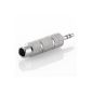deleyCON 6.35mm jack socket for 3.5mm stereo plug - Audio Adapter - Stereo - METAL (Electronics)
