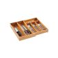 Kesper 17186 Variable cutlery tray from bamboo, width - 26-49 cm, depth - 43 cm, height - 6 cm (household goods)