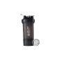 Blender Bottle prostak Shaker (650ml capacity, scaled to 450ml, 150ml & 100ml with 2 containers, 1 pill tray and Blender Ball) - black, 1er Pack (1 x 240 g) (household goods)