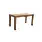 Java Exclusiv 53004 Table Amur solid oak / oak veneer, oiled, approx 140 x 70 x 75 cm (household goods)