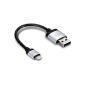 Just Mobile Deluxe aluminum cables Mini Lightning Short cable (option)