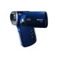 Panasonic HX-WA2EG-A HD camcorder (14 megapixel, 5x opt. Zoom, 1MOS sensor, up to 3m waterproof, 41mm wide-angle) Blue (Electronics)