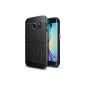 Spigen ® protective sleeve Samsung Galaxy S6 Edge Case NEO HYBRID [Rubberized snaps] - Case Samsung Galaxy S6 Edge / SVI, BUMPER STYLE Cover - dark gray [Gunmetal - SGP11422] (Wireless Phone Accessory)