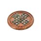 Handmade Indian round wooden board gifts Set With Glass Marbles (Toys)