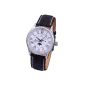 Kronen & Söhne Mens Watch Automatic Mechanical Leather Strap White Dial 6 hands Date Display KS005 (Watch)