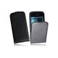 For Samsung Galaxy Trend 2 G313H Slim Design Flip Case Premium PU Leather Vertical Case Handytasche Flipstyle Cover in Black / Black (Electronics)