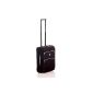 Trolley-Boardcase suitcase in timeless black / gray, including luggage scale with tape (Luggage)