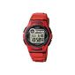 Casio - W-213-4AVES - Men Watch - digitale- Gray Dial - Bracelet Resin Red (Watch)