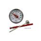 Probe thermometer meat / A tight roast - bimetallic - Red clip (dishwasher-safe)