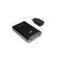 16000mAh External Battery Charger RAVPower [ADAPTOR 2A] Double USB (5V / 2.1A & 5V / 2.4A) with integrated flashlight with the iSmart Technology (Cable for iPhone / iPad not included) - Black (Electronics)