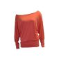 Tunic Long Sleeve Batwing, Col Wide, open, Effect boat.  (Clothing)
