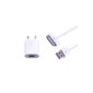 CrazyCable® Set 2 in 1 for iPhone 4S 4G 3GS compatible with iOS 7.1 Apple Lightning x 30 pin cable + 1 x USB charger 230V in WHITE (Electronics)