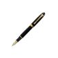 Luxury fountain pen Jinhao 450 black with gold 18KGP wide spring medium (Office supplies & stationery)
