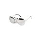 Aviator Sunglasses - Pilot - Fbi - Frame Silver - Glass mirror - Fashion trend (Clothing)