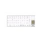 Adhesive sticker QWERTY keyboard French / Notebook White Background 15 * 15