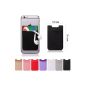 CHARITIK 3M Adhesive Card Pouch Wallet Card Pouch for iPhone 6, iPhone 6 Plus, iPhone 5s / 5, 5c, 4S / 4, iPad Air, Mini, iPad, Samsung Galaxy S5, S4, S3, S2, Alpha, Samsung Touch 4, 3, 2, Galaxy Tab, Tab Pro, Touch Pro, LG G3 S, Kindle, HTC One M8, M7, Sony Xperia Z3, Z2 / Z1, Nexus, Huawei Ascend, Nokia Lumia, Xiaomi, fire phone, Blackberry Z10, iPod Touch 5, Windows Phone and all other smart phones 1 item - Black (Electronics)